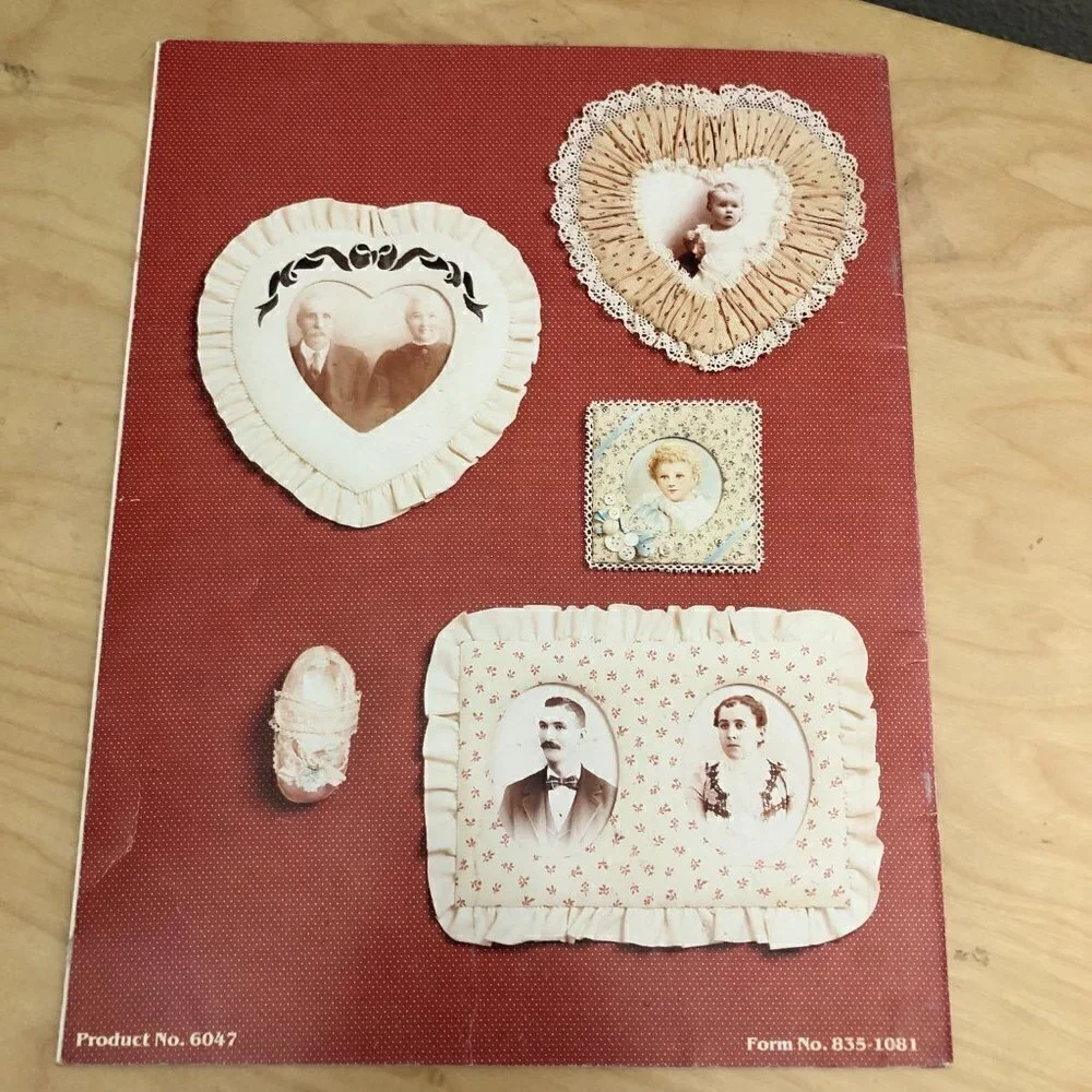 VINTAGE 1980's Home Decor Instructional Booklets Boxes Frames Lace - Lot of 4